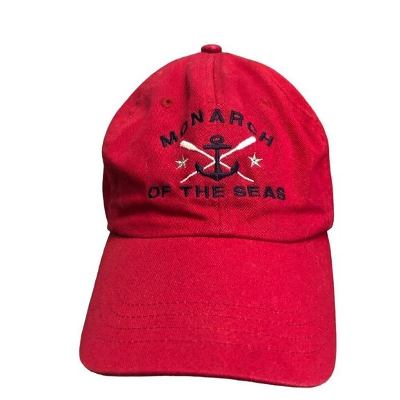 Monarch of the Seas Crew Hat 2000-2001 Red Embroidered Authentic Gear EUC - Picture 2 of 7